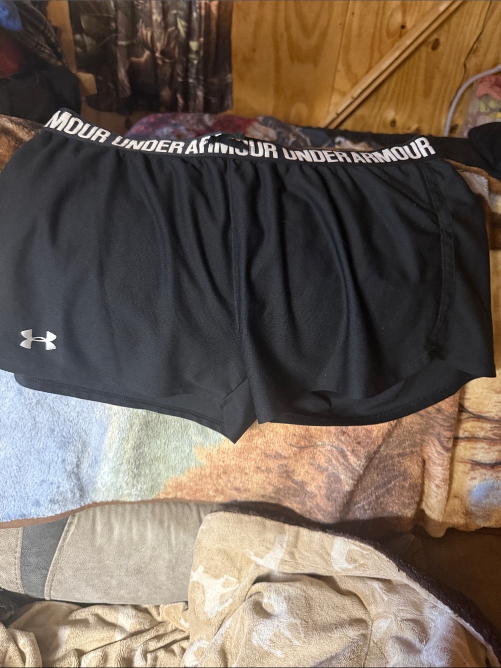 Under Armour Black Women's Performance Running Shorts with Logo Waistband
